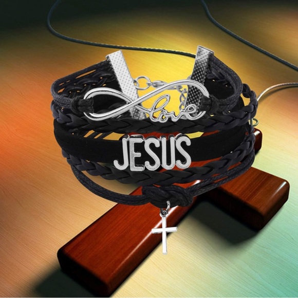 Infinity Love Jesus Cross Bracelet - Picture 5 of 9
